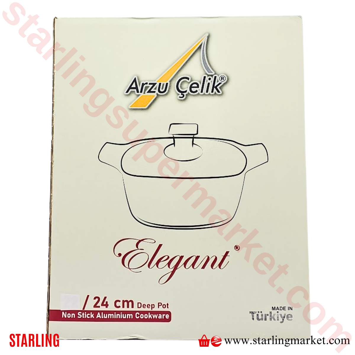 ARZU CELIK GRANIT KARE DERIN TENCERE 24 CM