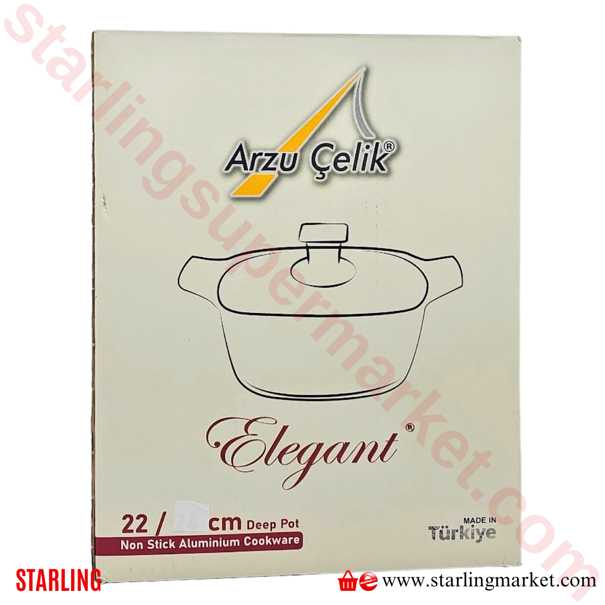 ARZU CELIK GRANIT KARE DERIN TENCERE 22 CM