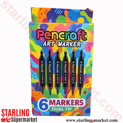 PENCRAFT ART MARKER 6 LI CIFTUCLU