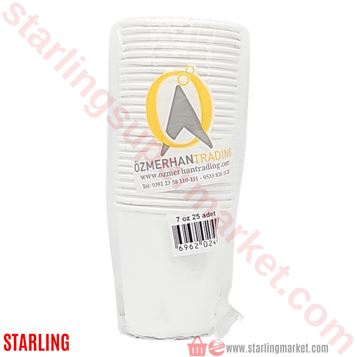 OZMERHAN BARDAK KARTON 7 OZ 25 LI