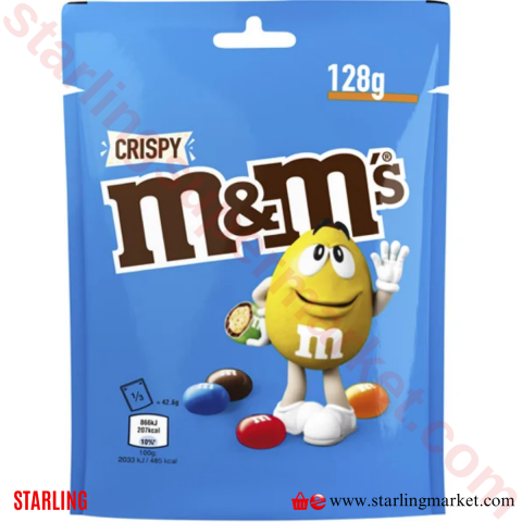 M&M S CIKOLATA CRISPY POUCH 128 G