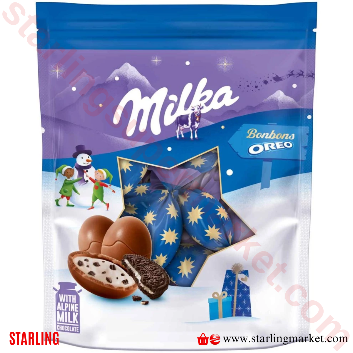 MILKA CIKOLATA XMAS BONBON OREO POSET 86 G
