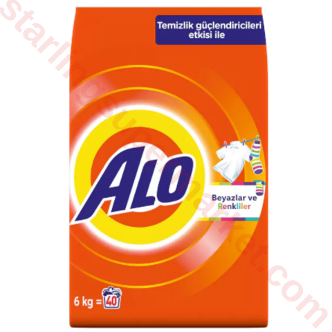 ALO TOZ DETERJAN BEYAZLAR VE RENKLILER 6 KG