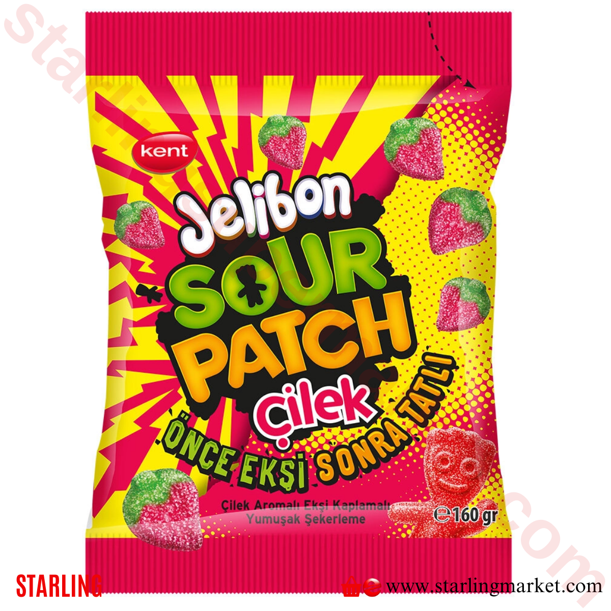 KENT JELIBON SOUR PATCH CILEK 160 G