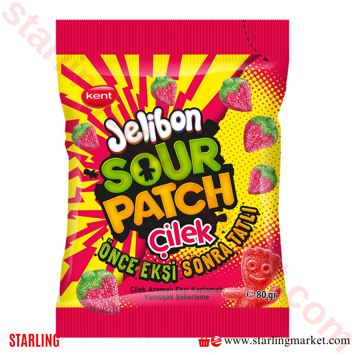 KENT JELIBON SOUR PATCH CILEK 80 G