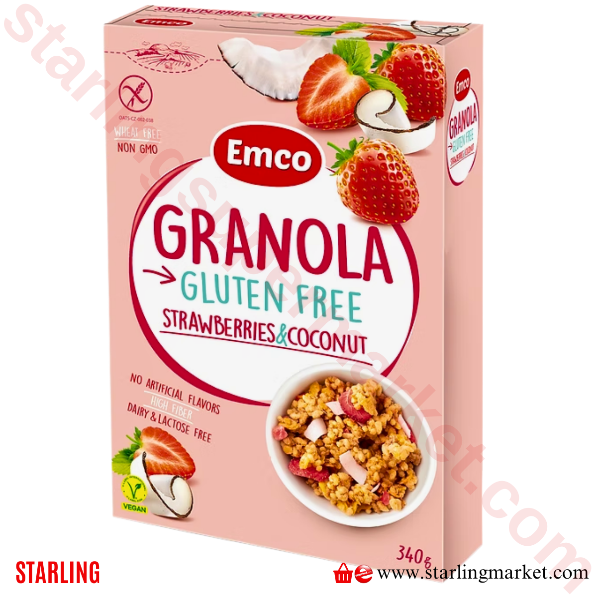 EMCO GRANOLA GULUTEN FREE STRAWBERRY-ALMONDS 340 G