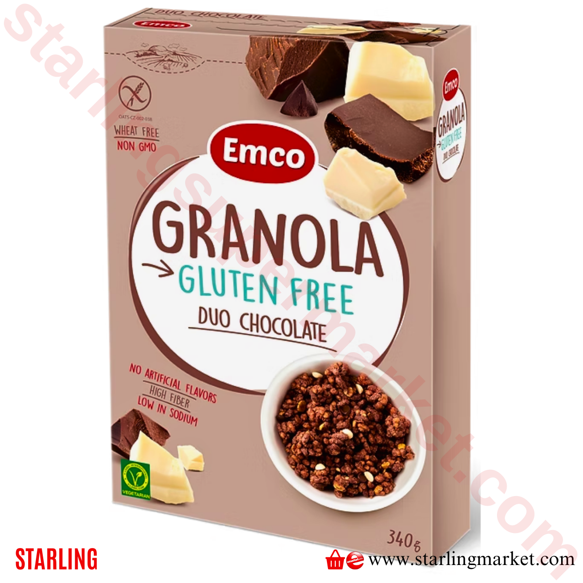 EMCO GRANOLA GULUTEN FREE CHOCOLATE-ALMONDS 340 G