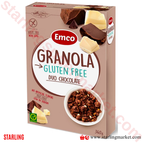 EMCO GRANOLA GULUTEN FREE CHOCOLATE-ALMONDS 340 G