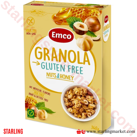 EMCO GRANOLA GULUTEN FREE HONEY NUTS 340 G