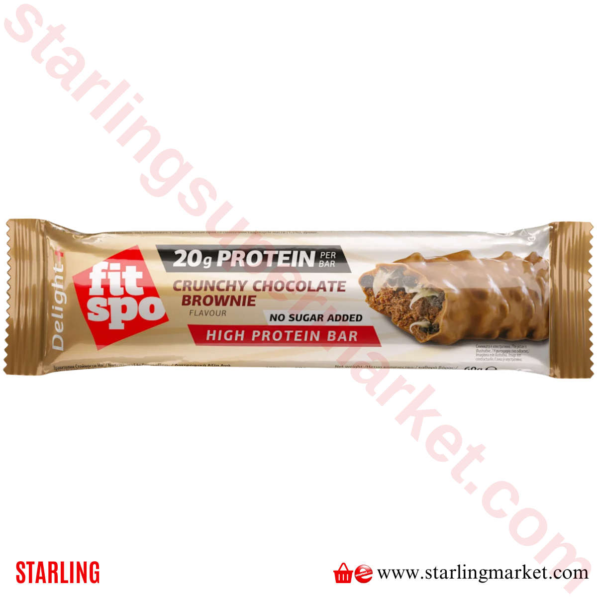 FITSPO PROTEIN BAR CRUNCHY CHOCOLATE BROWNIE 60 G