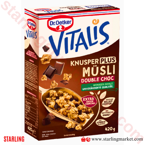 DR OETKER MUSLI BITTER CIKOLATALI CITIR 420 G