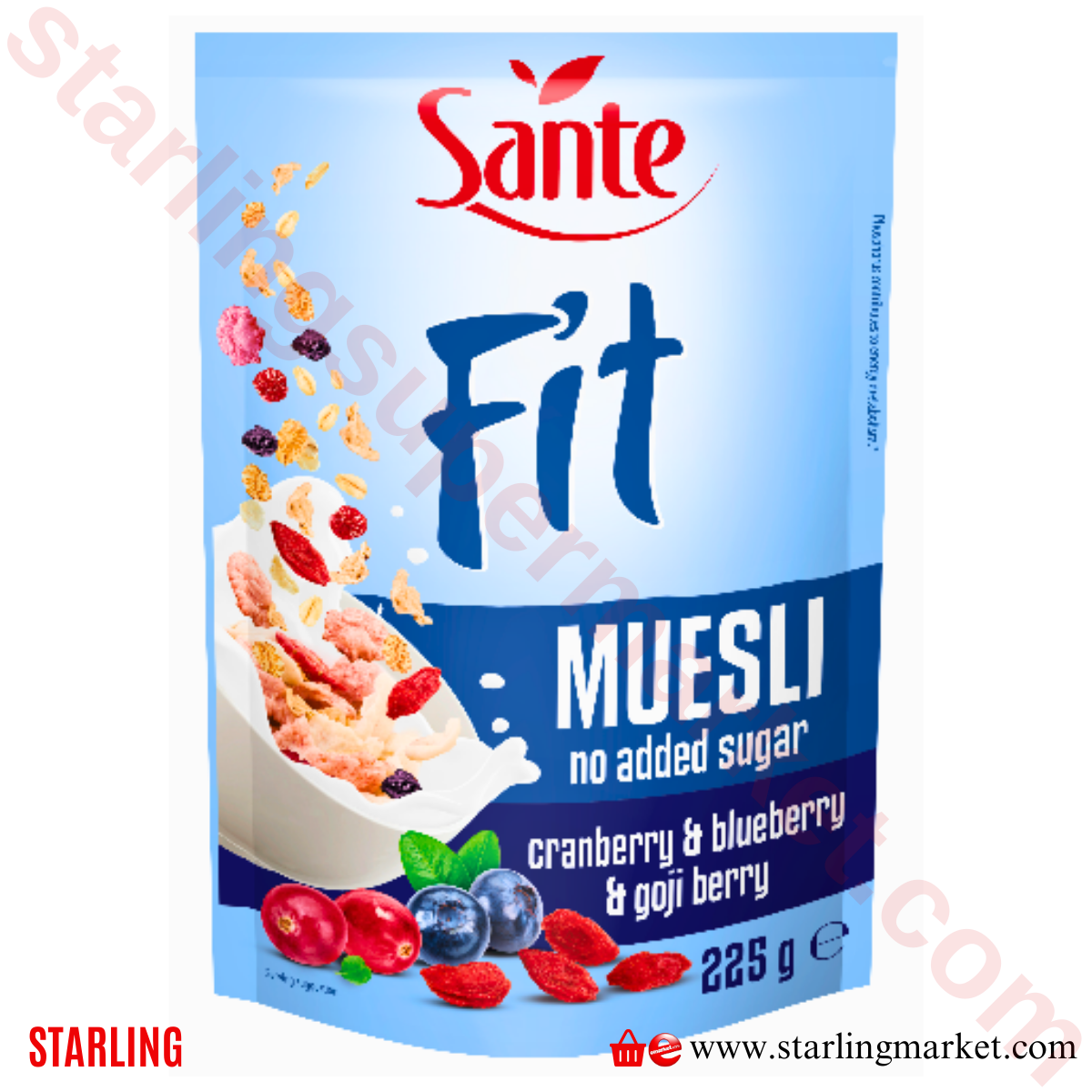 SANTE FIT NO ADDED SUGAR CRAN& BLU&GOJIBERRY 225 G