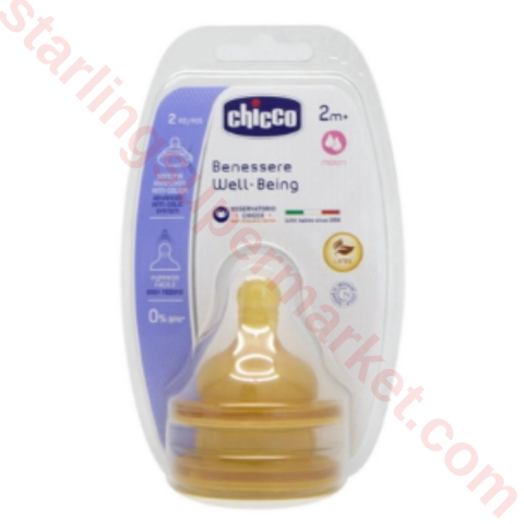 CHICCO WELL BEING  BIB BAS.2M+ MED.LTX 2 PCS