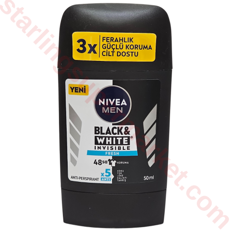 NIVEA DEO STICK ERKEK B&W FRESH 50 ML