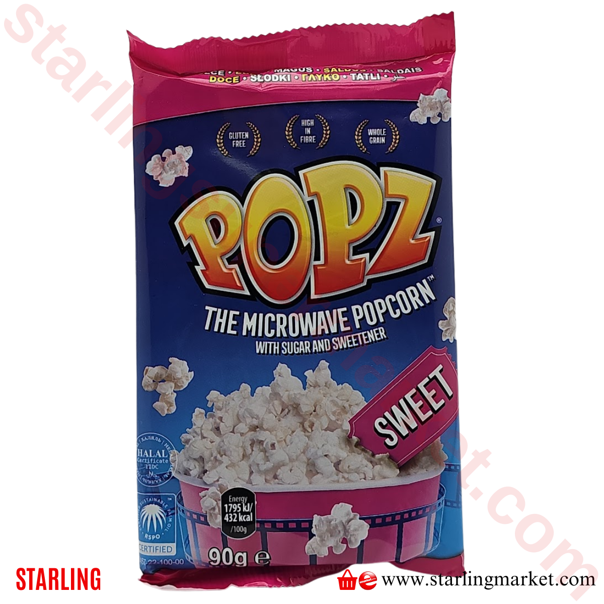 POPZ MICROWAWE POPCORN SWEET 90 G
