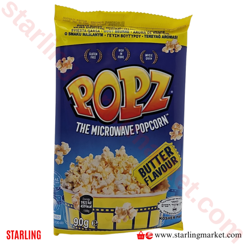 POPZ MICROWAWE POPCORN BUTTER 90 G