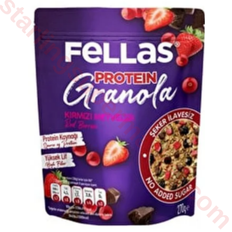 FELLAS GRANOLA PROTEIN KIRMIZI MEYVELER 270 G
