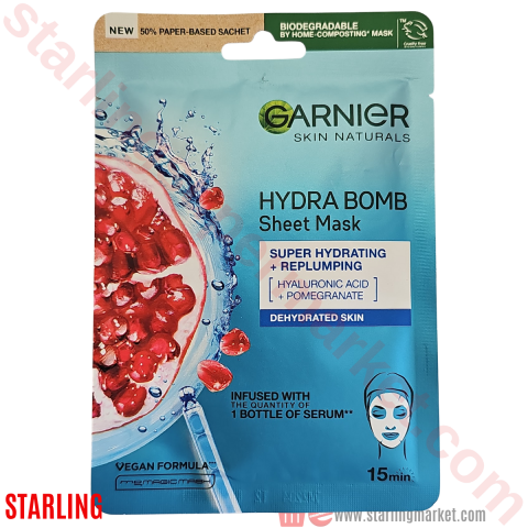 GARNIER HYDRA BOMB KAGIT MASKE NAR OZLU 28 G