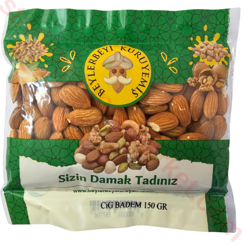 BEYLERBEYI KURUYEMIS CIG BADEM 150 G