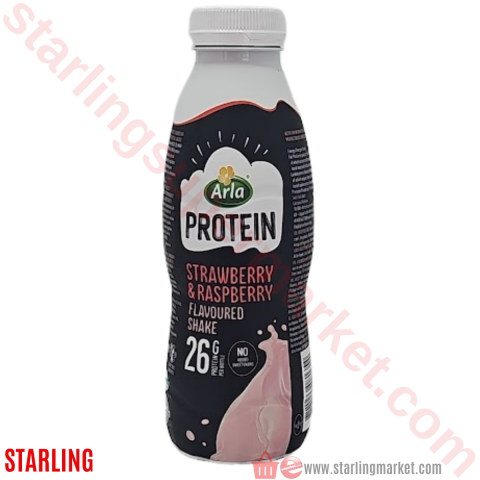ARLA PROTEIN DRINK STRAWBERRY LESS SUGAR 482 ML