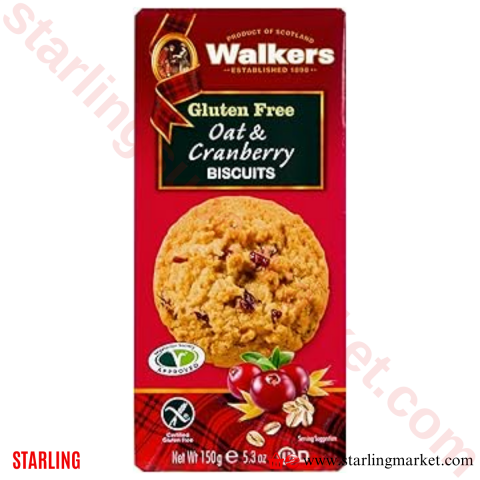 WALKERS BISKUVI OATLAKE&CRANBERRY 150 G