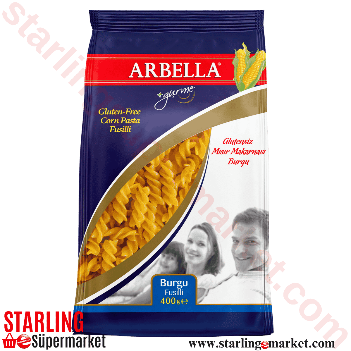 ARBELLA MAKARNA GLUTENSIZ BURGU MISIR 400 G