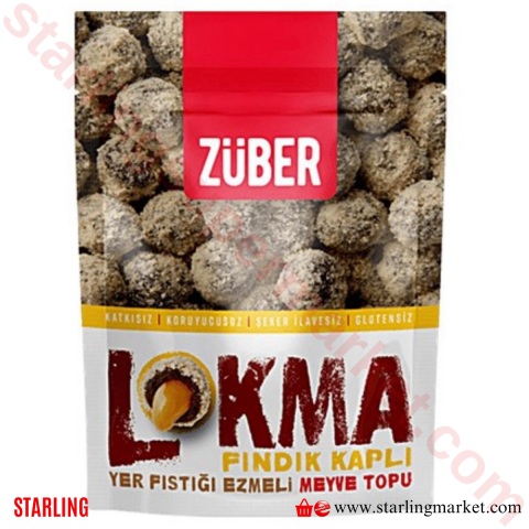 ZUBER LOKMA FINDIK-Y.FISTIGI EZME MEYVE TOPU 96 G