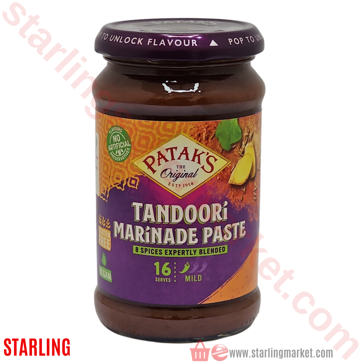 PATAKS TANDOORI SPICE MARINADE PASTE 312 G