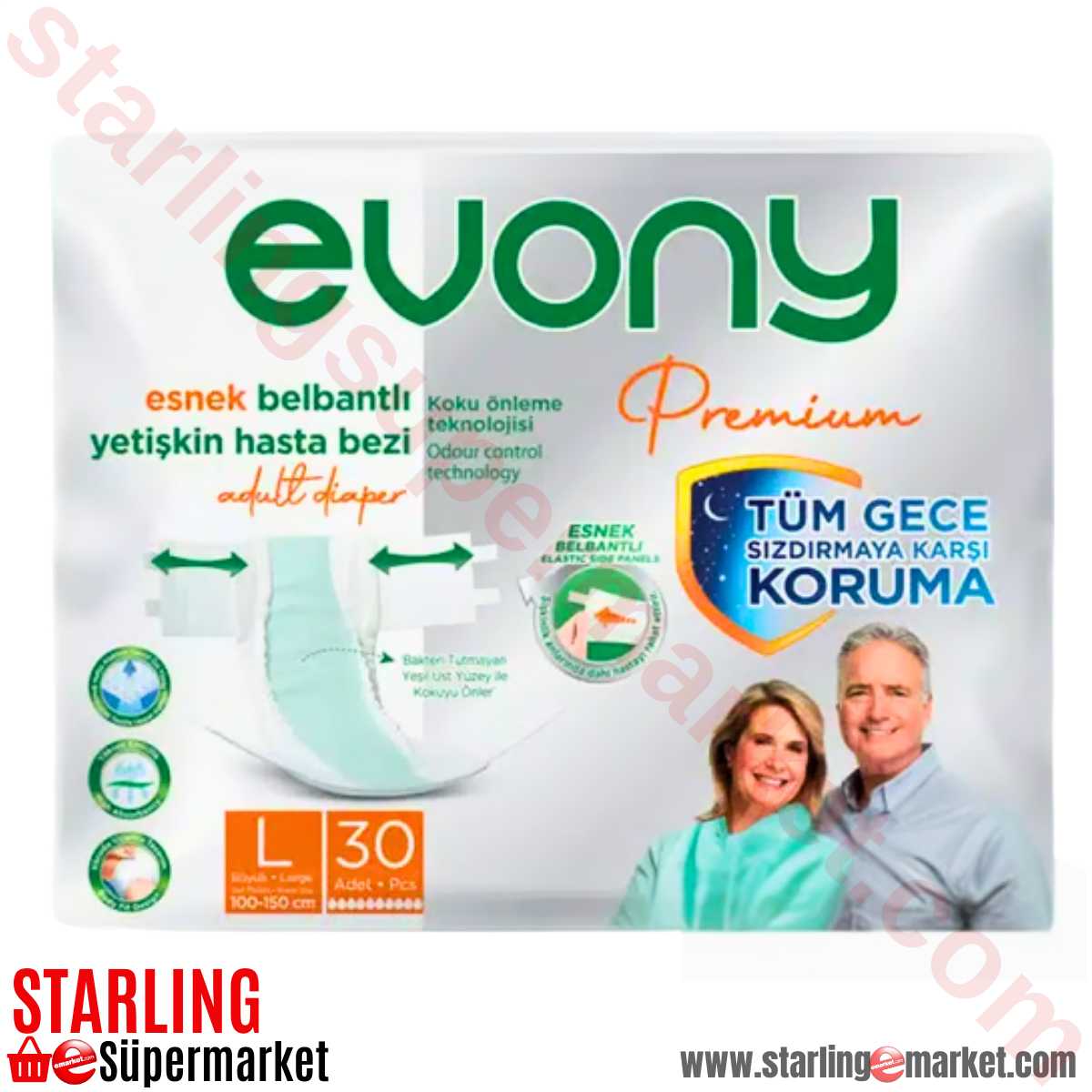 EVONY YETISKIN BEZI UNISEX LARGE 30 LU