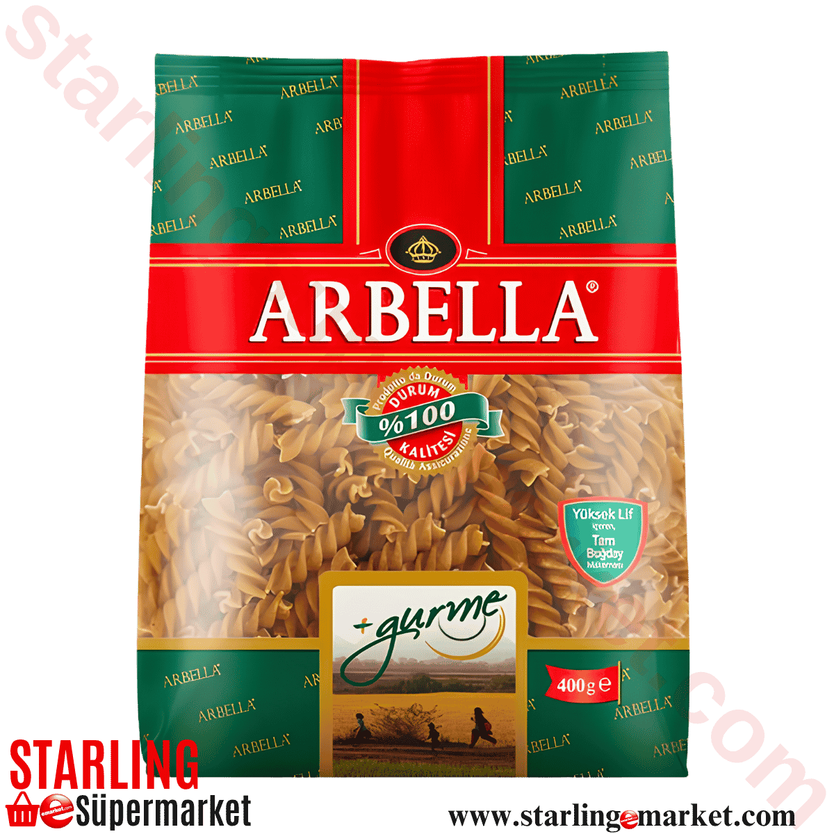 ARBELLA MAKARNA PLUS TAM BUGDAY BURGU 400 G