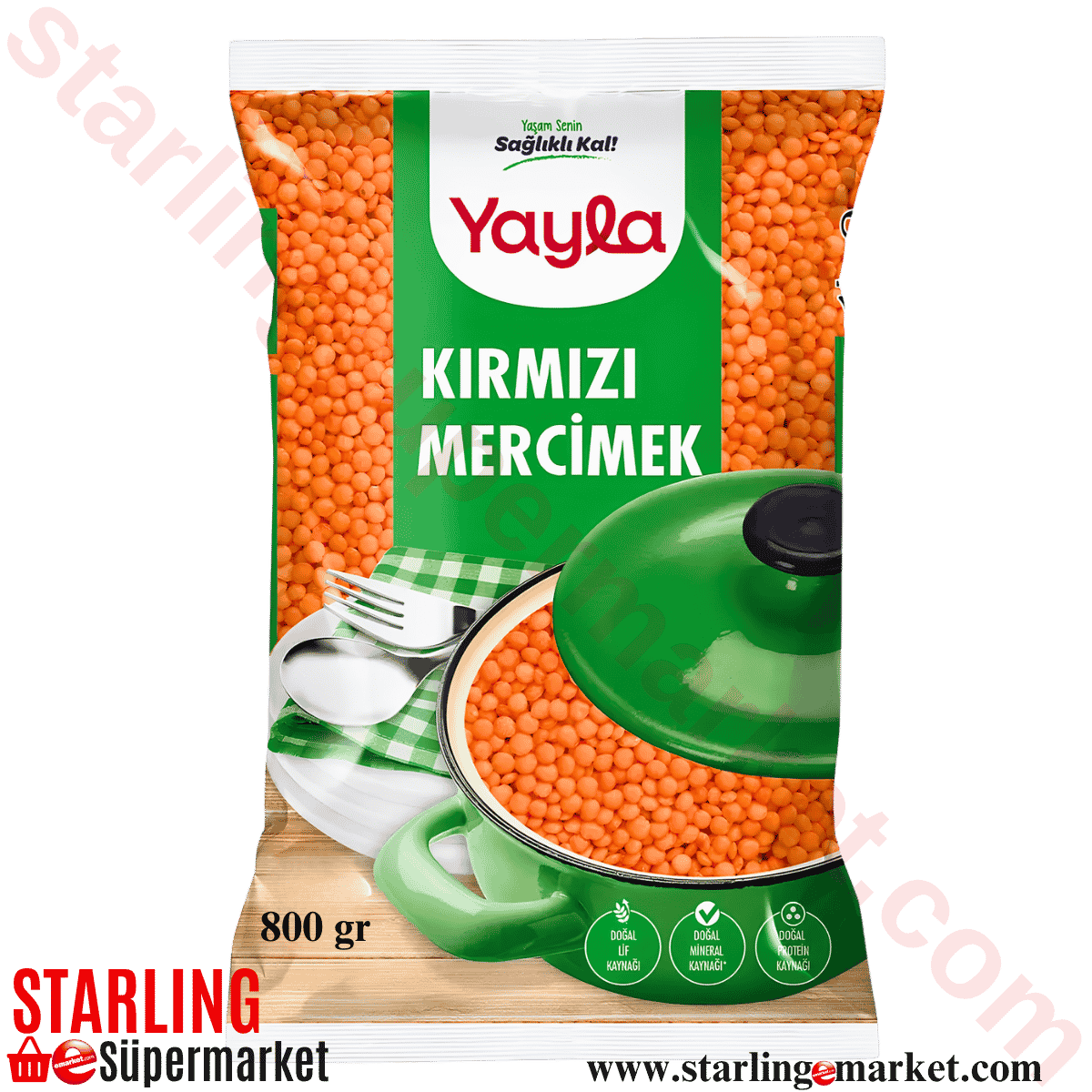 YAYLA MERCIMEK KIRMIZI 800 G