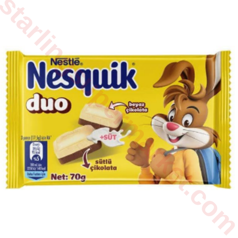 NESTLE NESQUIK DUO CIKOLATA KARE 70 G