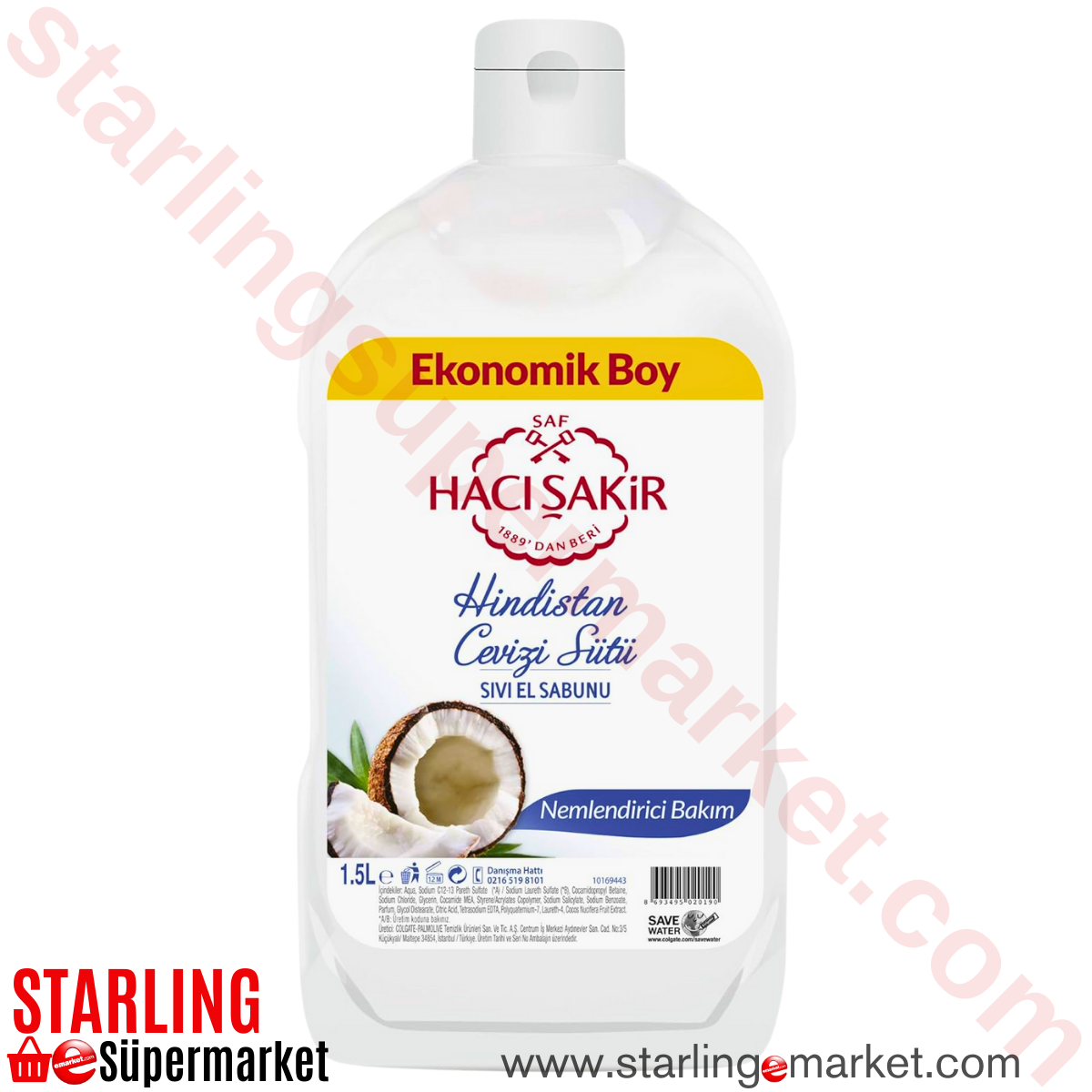 HACI SAKIR SIVI SABUN HINDISTAN CEVIZI 1500 ML