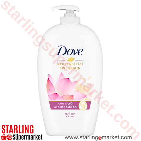 DOVE SIVI SABUN LOTUS CICEGI-PIRINC SUTU OZ 450 ML
