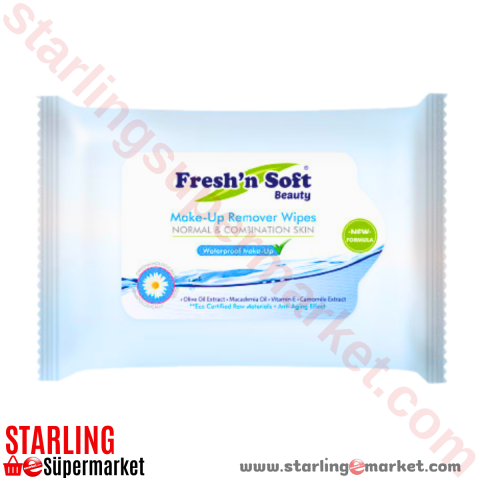 FRESHN SOFT MAKYAJ TEMIZLEME MENDILI NORMAL 25 LI