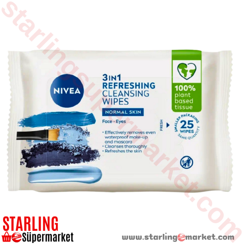 NIVEA VISAGE MAKYAJ TEMIZLEME MENDILI 25 LI