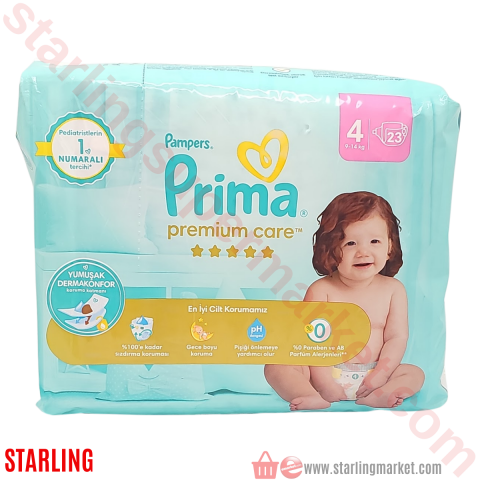 PRIMA BEBEK BEZI PREMIUM CARE IKIZ NO:4 9-14 KG