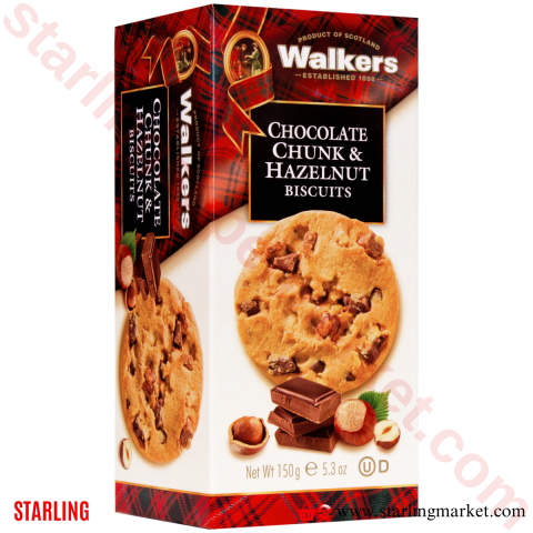 WALKERS BISKUVI CHOCOLATE CHUNK HAZELNUT 150 G