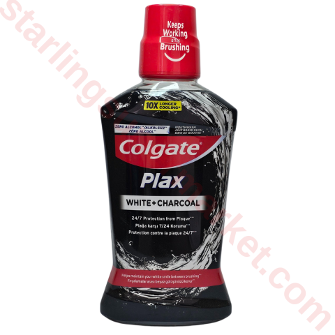 COLGATE PLAX AGIZ SUYU WHITE+CHARCOAL 500 ML