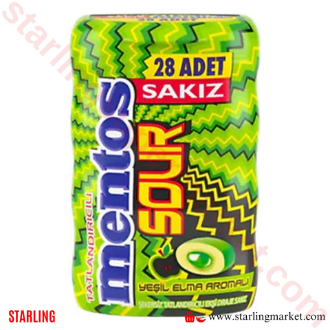 MENTOS SAKIZ EKSI 28P ELMA
