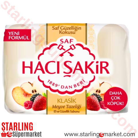 HACI SAKIR SABUN MEYVE TAZELIGI 4*70 G