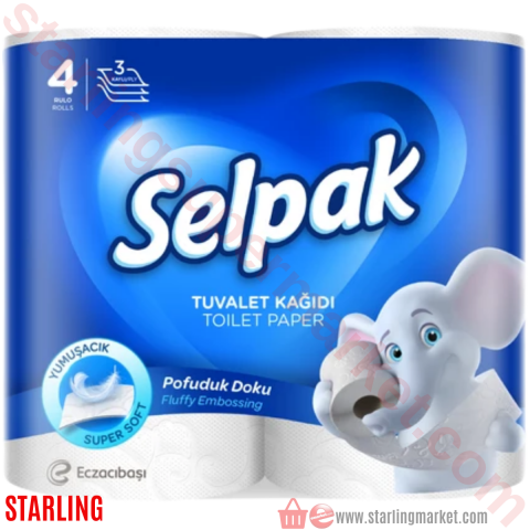 SELPAK TUVALET KAGIDI SUPER SOFT 4 LU
