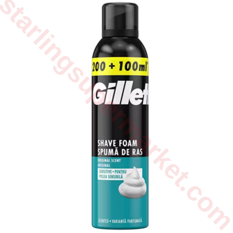 GILLETTE TIRAS KOPUGU SHAVE FOAM SENSITIVE 300 ML