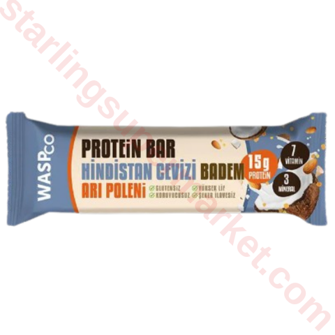 WASP PROTEIN BAR H.CEVIZI-BADEM 50 G